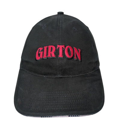Girton Slideback Hat Black OSFA Adjustable Flex Strap Embroidered Kati