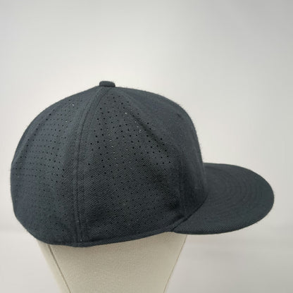 Nike Football Gray Baseball Cap L Orange Dri-FIT Perforated Mesh Flat Brim Hat