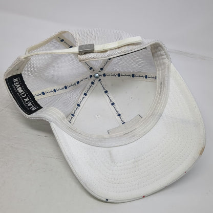 Black Clover America Patch Polka Dot Mesh Back White One Size Baseball Cap Hat