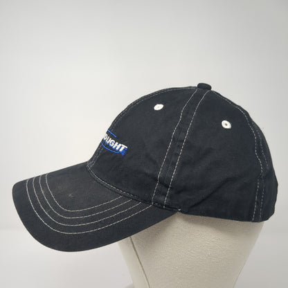 Bud Light Slideback Baseball Cap Black One Size Adjustable Embroidered 6 Panel