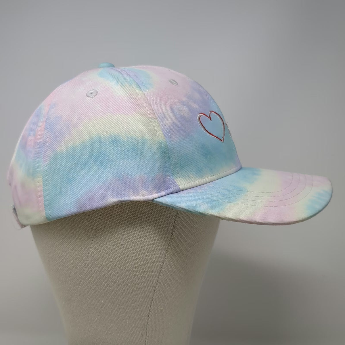 Bubba Gump Baseball Cap Blue Pink One Size Daytona Beach Heart Tie Dye Hat