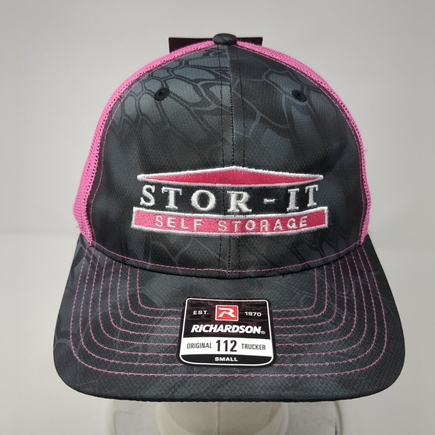 Stor-It Self Storage Snapback Trucker Hat Camouflage Small Mesh W/Tag Richardson