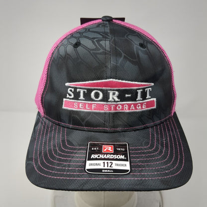 Stor-It Self Storage Snapback Trucker Hat Camouflage Small Mesh W/Tag Richardson