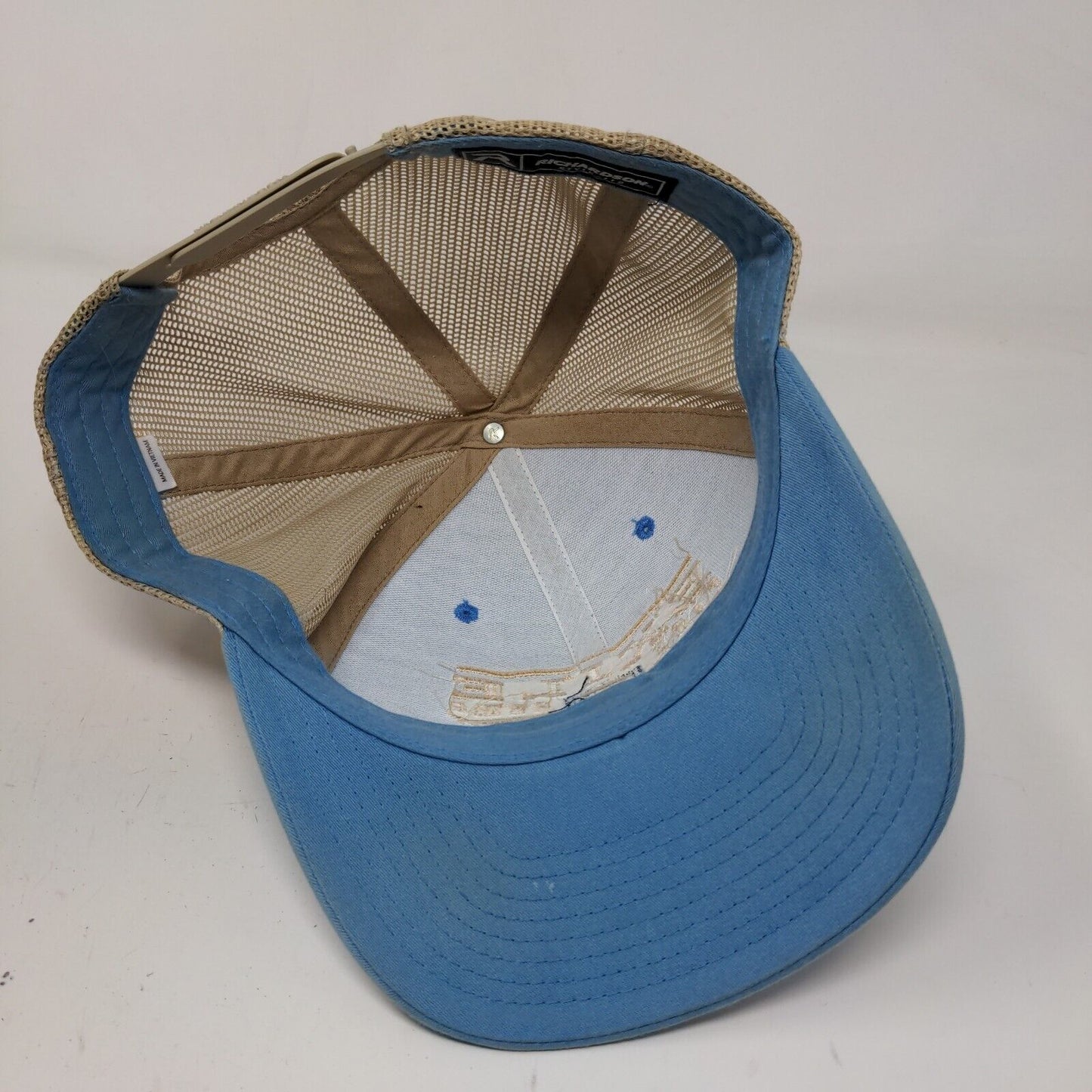 Exile Firearms Richardson Mens Snapback Mesh Back Hat Blue Style 112 Embroidered