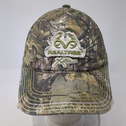 Realtree Strapback Trucker Hat Camouflage OS Adjustable Mesh Back Distressed