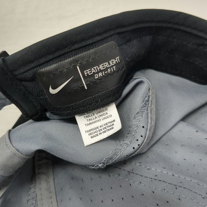 Nike Baseball Cap Gray One Size Dri-FIT Featherlight Strapback Hat Swoosh Golf