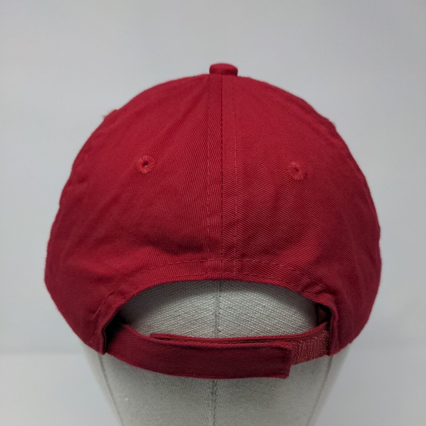 Port & Company Strapback Hat Red OSFA Adjustable Patch Solid 6 Panel