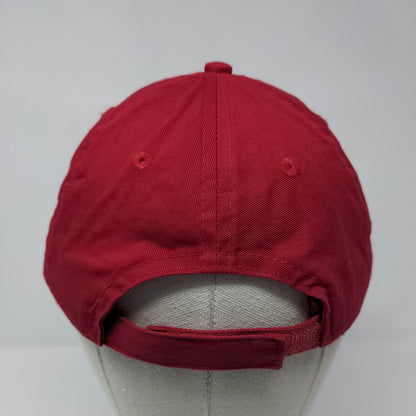 Port & Company Strapback Hat Red OSFA Adjustable Patch Solid 6 Panel