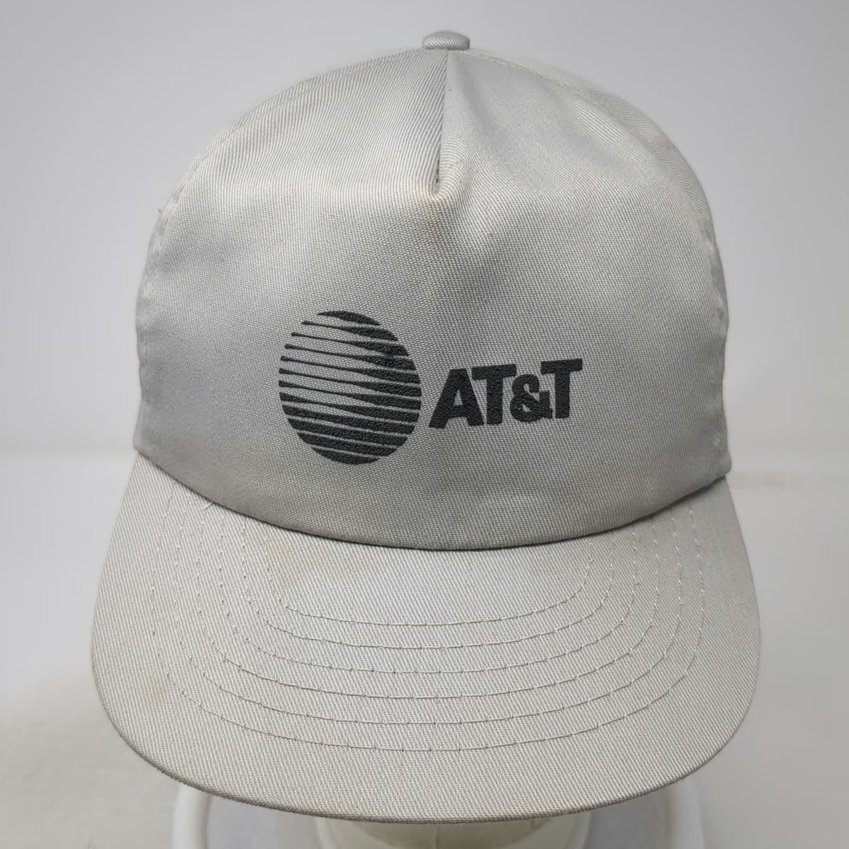 Trucker Gray Hat Slideback AT&T Utility Company Safety No Digging Vintage