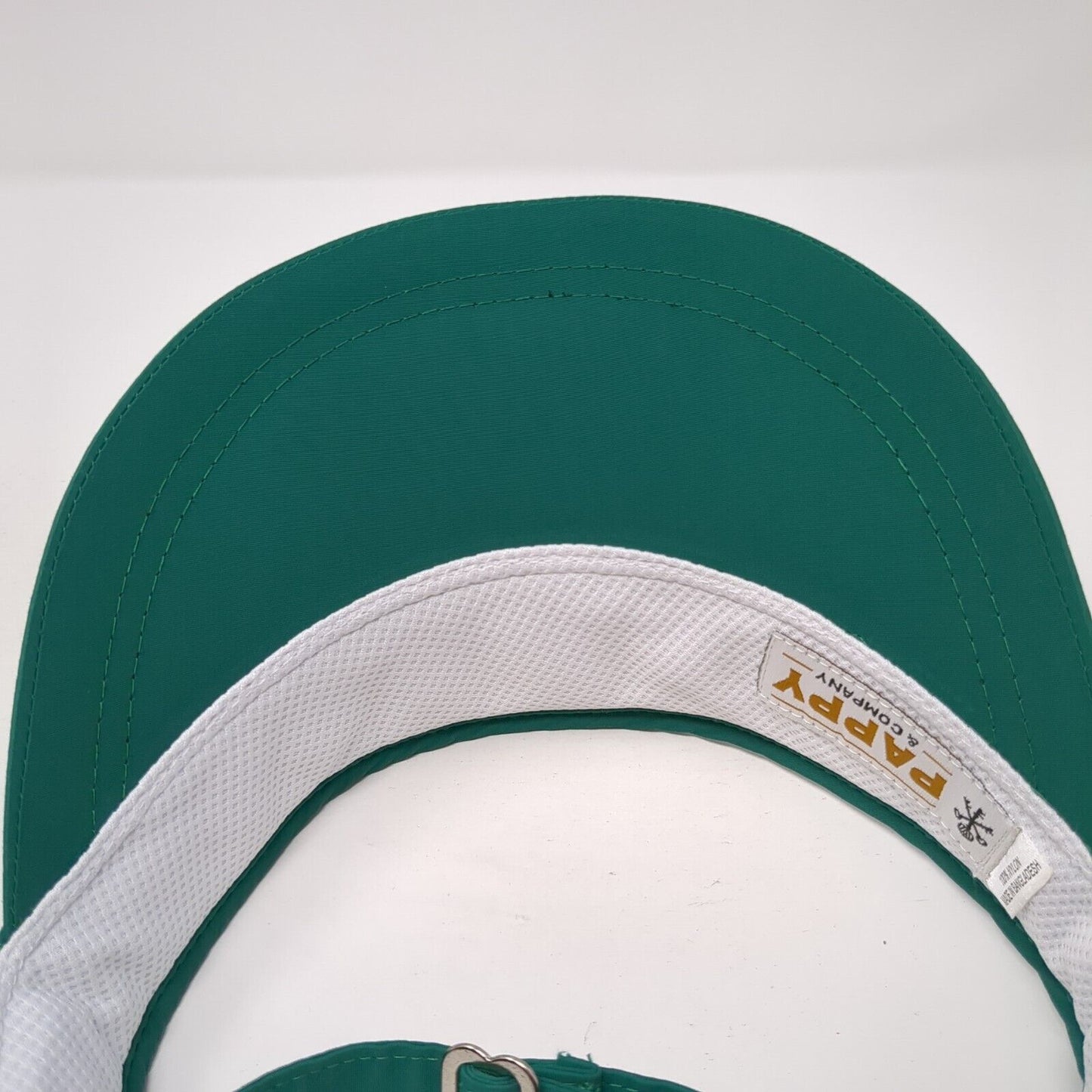 Pappy & Company Slideback Sun Visor Green OS Adjustable Lightweight Embroidered