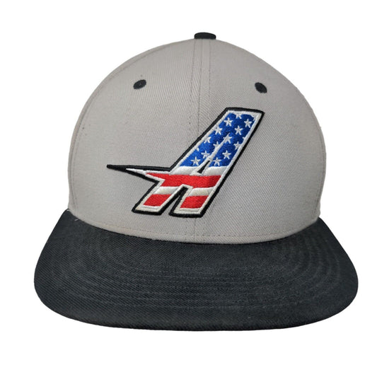 Nike Tru Dri Fit Fitted Mesh Back Hat Gray Size S-M Embroidered Patriotic A Logo