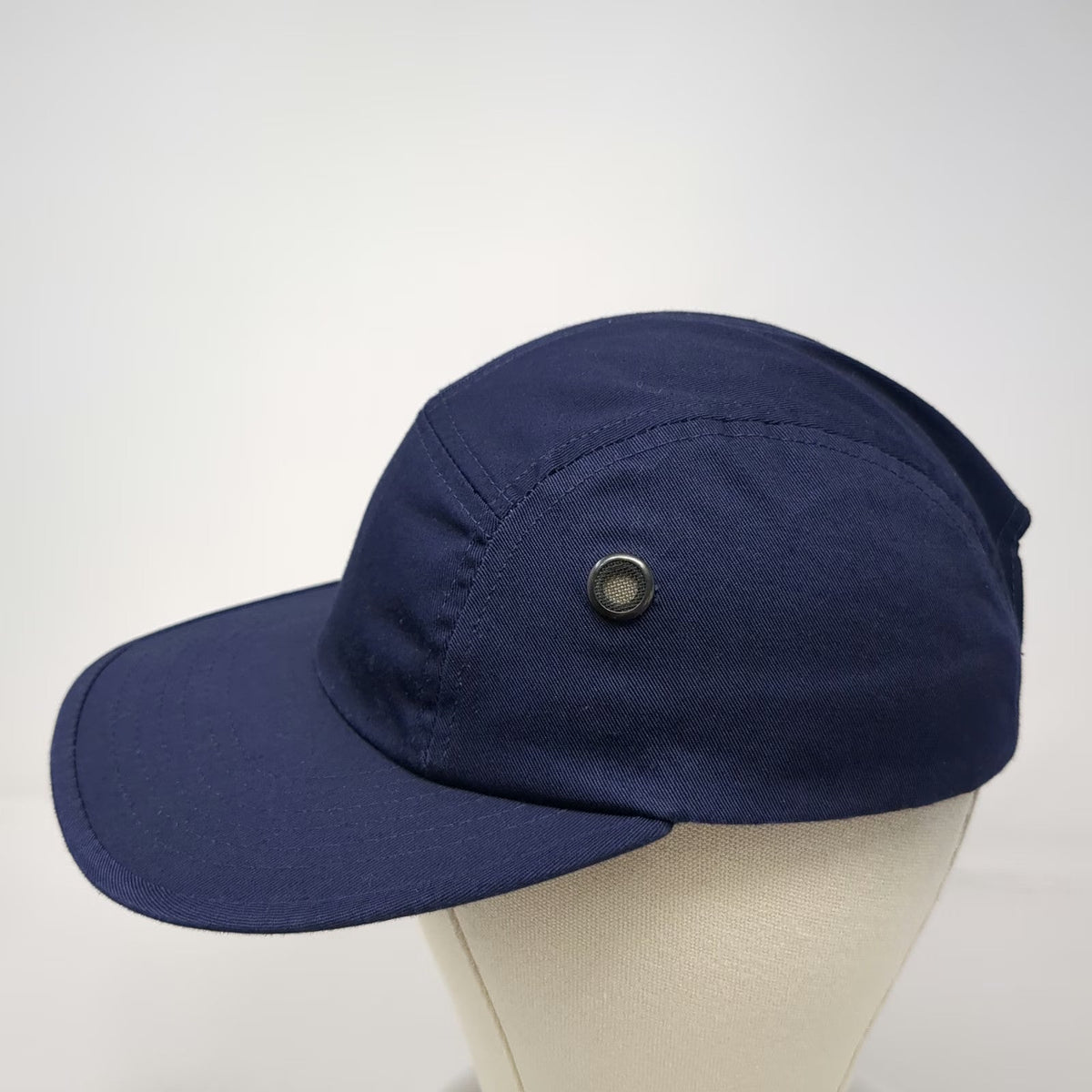 Rothco 5 Panel Hat Blue One Size Adjustable Blank Leather Slideback Mesh Eyelets