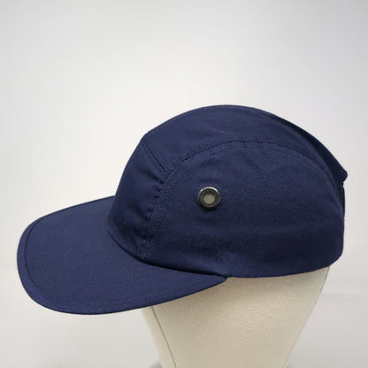 Rothco 5 Panel Hat Blue One Size Adjustable Blank Leather Slideback Mesh Eyelets