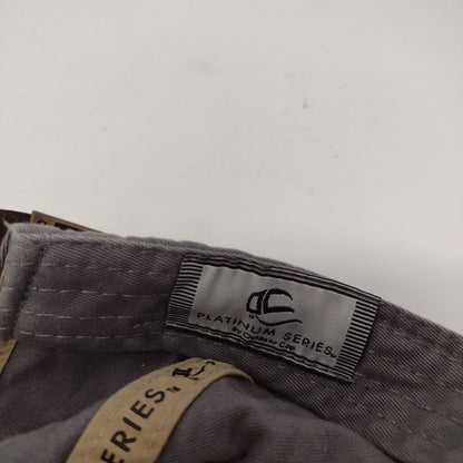 Boise Juice Co Slideback Hat Gray OSFM Embroidered Leather Strap