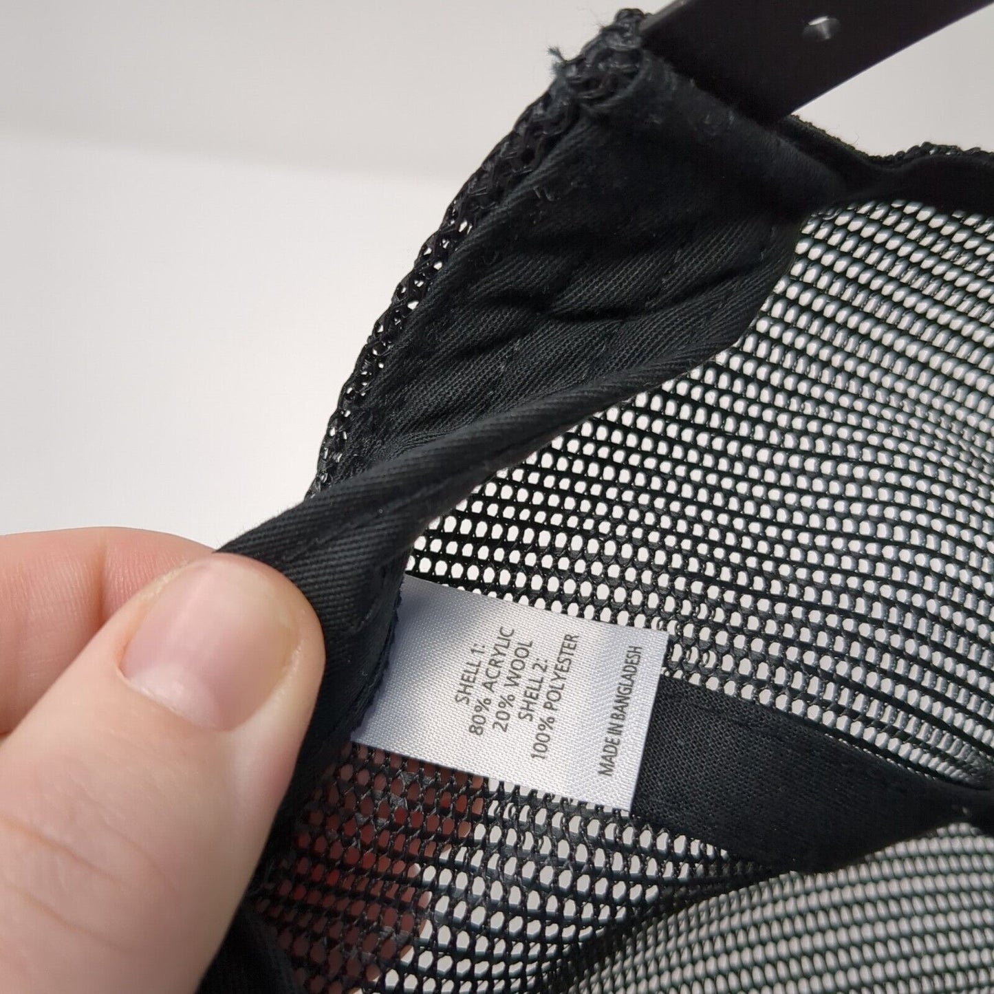 Tonaquint Leather Patch Snapback Trucker Hat Gray One Size Mesh Back