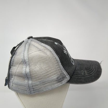 Barn Hair Don't Care Ponyback Trucker Hat Gray OS Adjustable Mesh Distressed