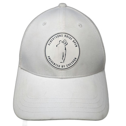 Pukka Baseball Cap White One Size Albertsons Boise Open Golf Mesh Slideback Hat