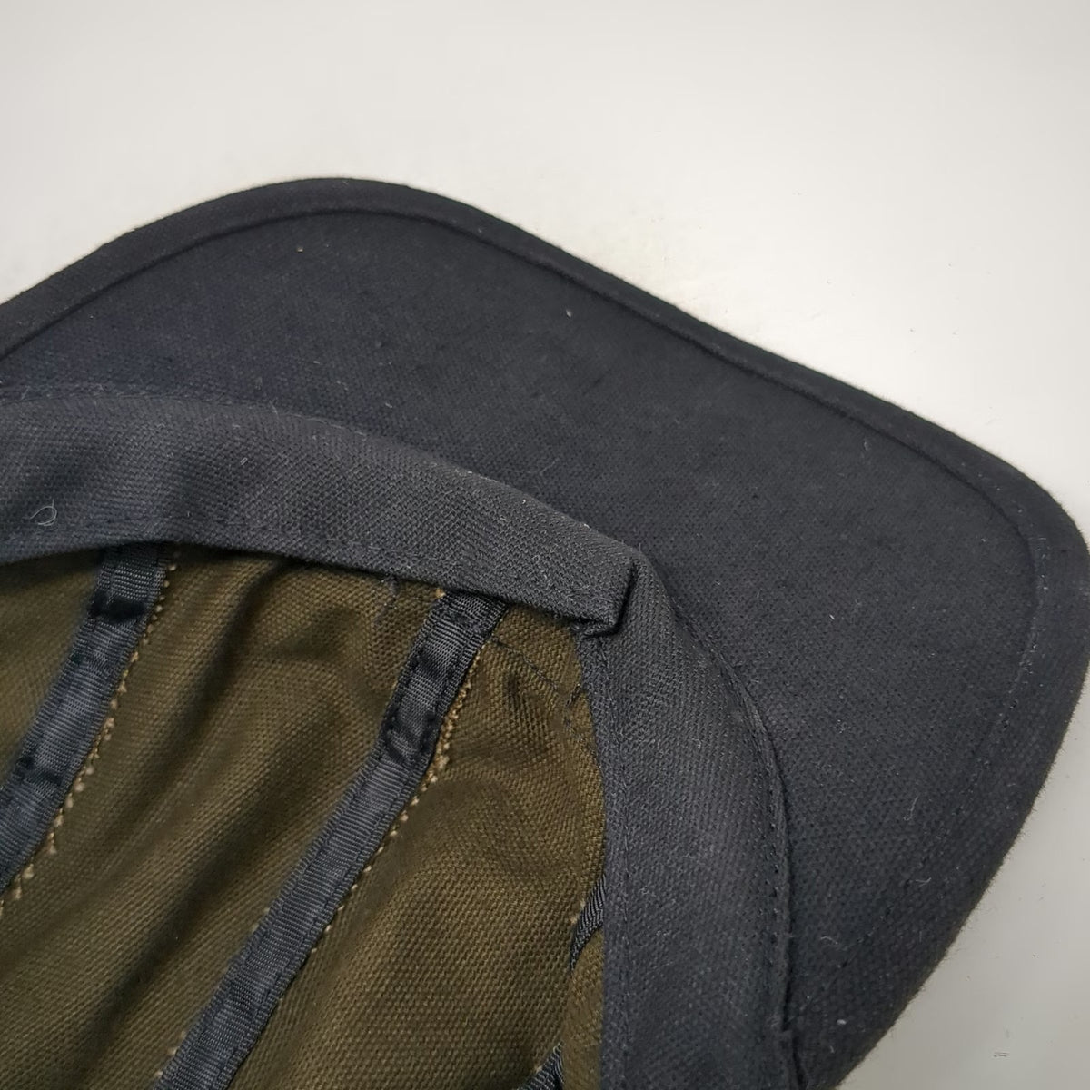 KAVU Baseball Cap Brown S Woven Strap Cotton Made in USA 5 Panel Slideback Hat