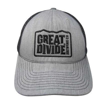 Great Divide Brewing Co Snapback Trucker Hat Gray One Size Mesh Back
