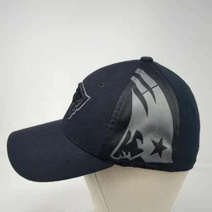 New England Patriots NFL Reebok Cap Black Gray One Size Stretch Fit Graphic Hat