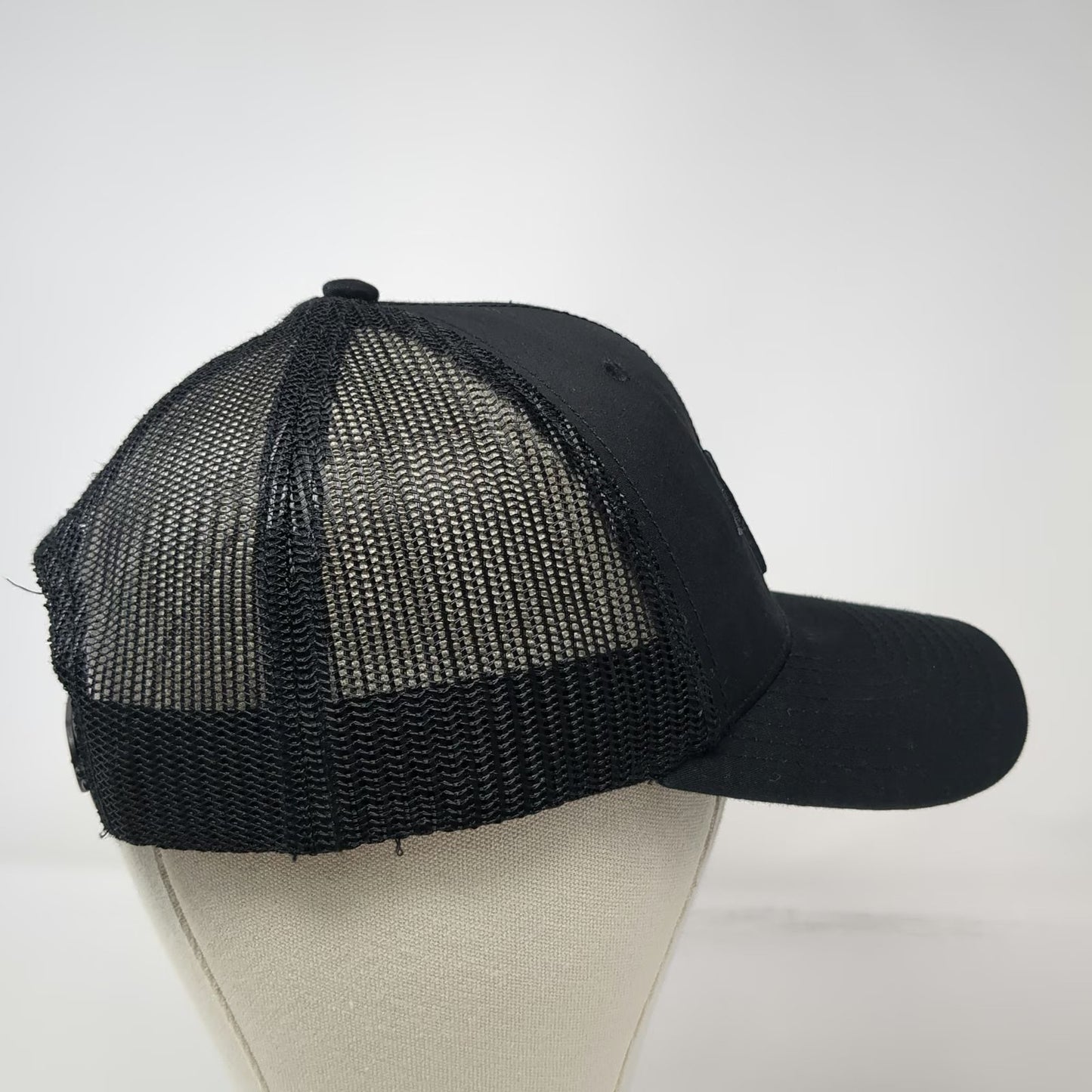 Varsity All Star Trucker Hat Black One Size Mesh Back Snapback Curved Brim