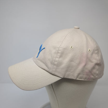 Puma Blue Logo Slideback Hat Beige One Size Adjustable Embroidered