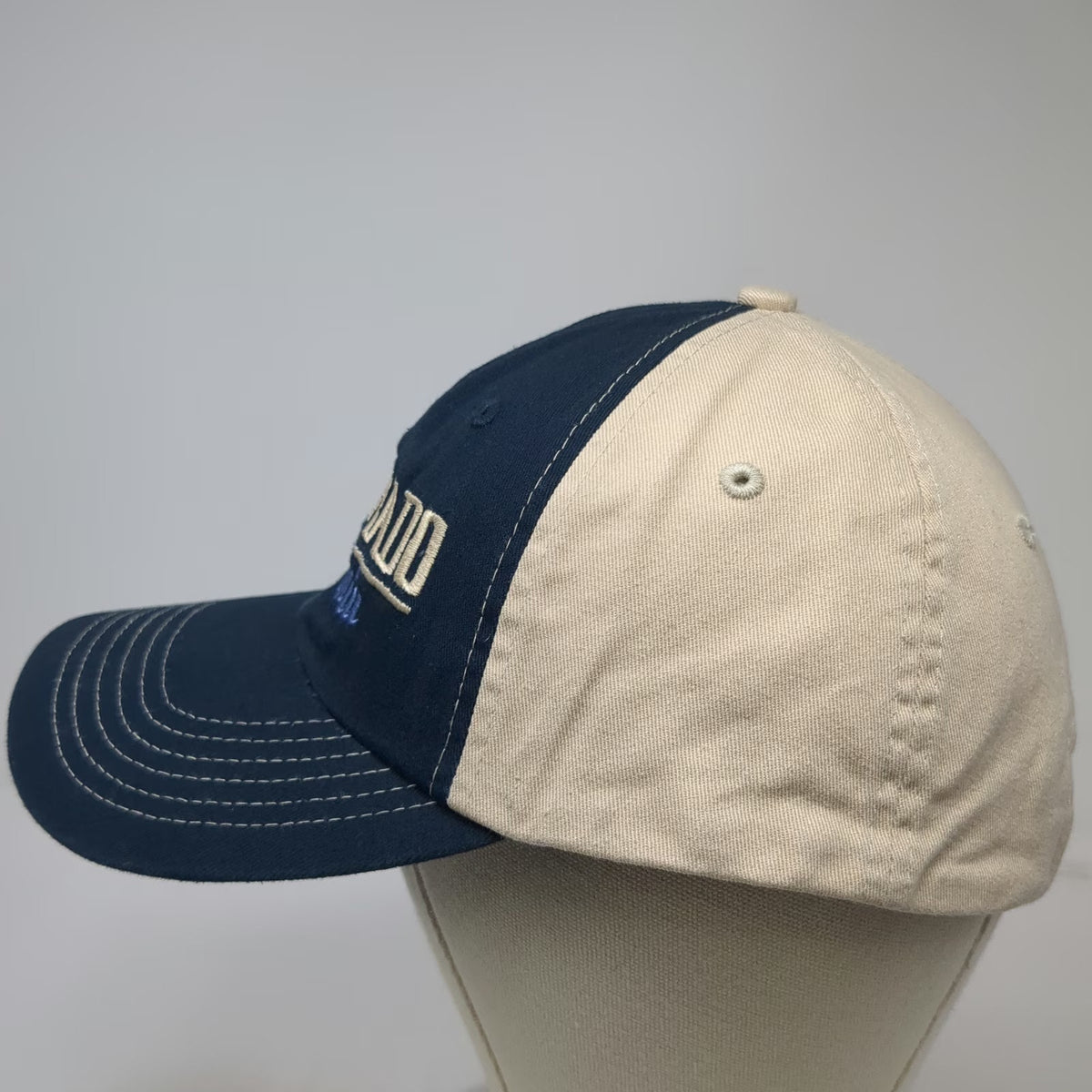 Ohiopyle Baseball Cap Blue Beige One Size Coronado California Logo Strapback Hat