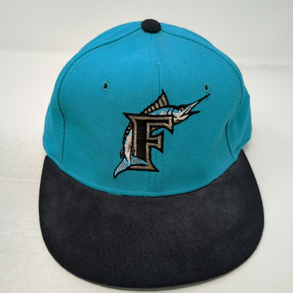 Florida Marlins MLB New Era Baseball Cap Blue 6 3/4 Wool Pro Model Hat Vintage