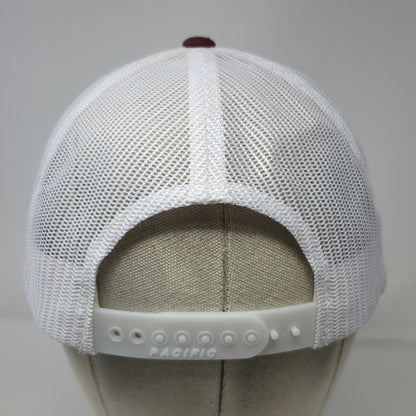 Pacific Headwear Trucker Hat Red White One Size Snapback ITC Services Mesh