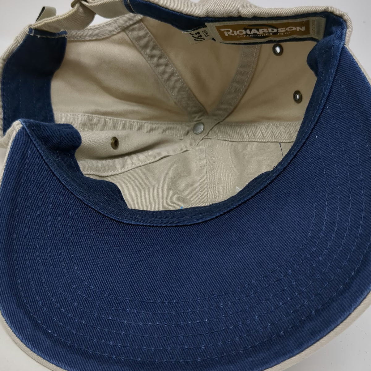 Richardson Baseball Cap Beige One Size Shops at Riverstone Slideback Logo Hat