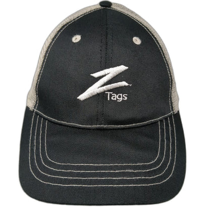 Creative Awards Baseball Cap Black OSFM Mesh Back Z Tags Embroidered Logo Hat