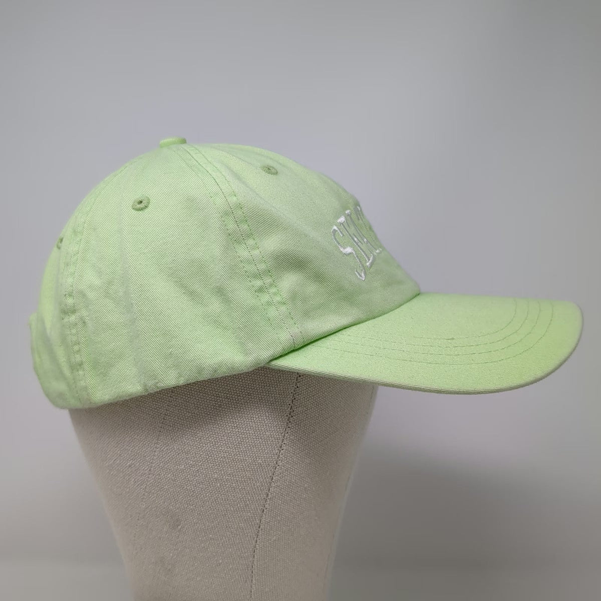 J. America Seattle Hat Green One Size Baseball Cap Embroidered Slideback Cotton