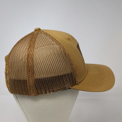 K3 Headwear Trucker Hat Brown One Size Snapback American Flag Patch Tactical
