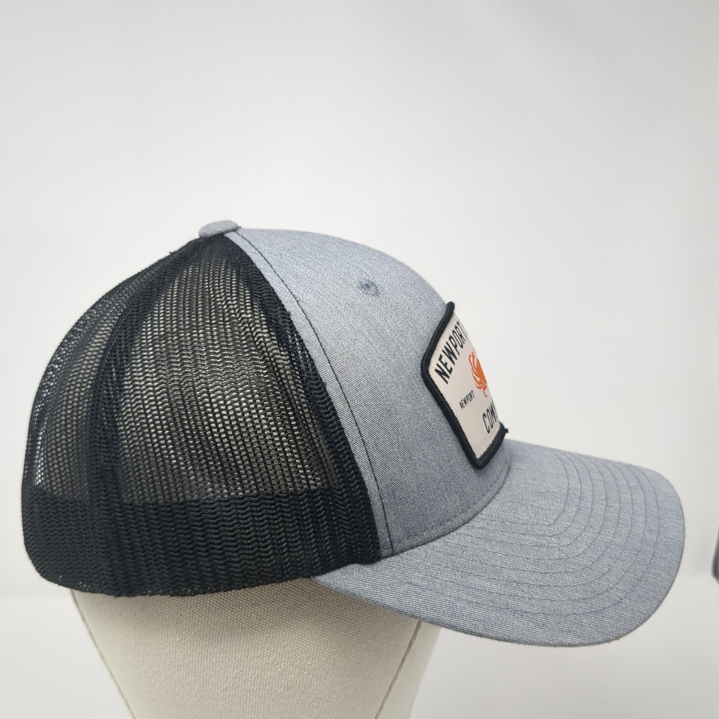 Newport Brewing Company Snapback Trucker Hat Gray One Size Mesh Back