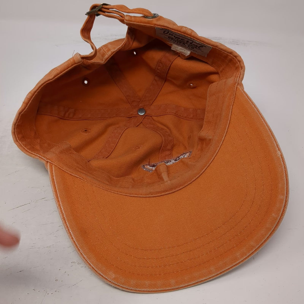 Imperial Baseball Cap Orange One Size The Creek Est 1963 Slideback Hat