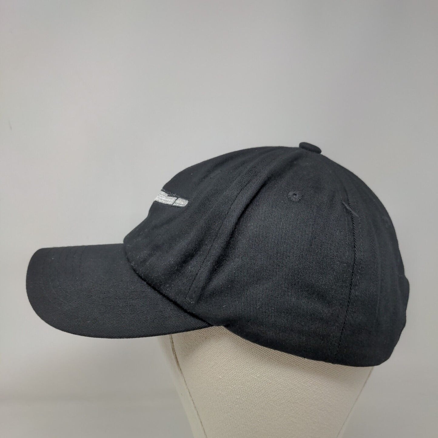 Smoke Slideback Hat Black One Size Adjustable Embroidered 6 Panel Cotton