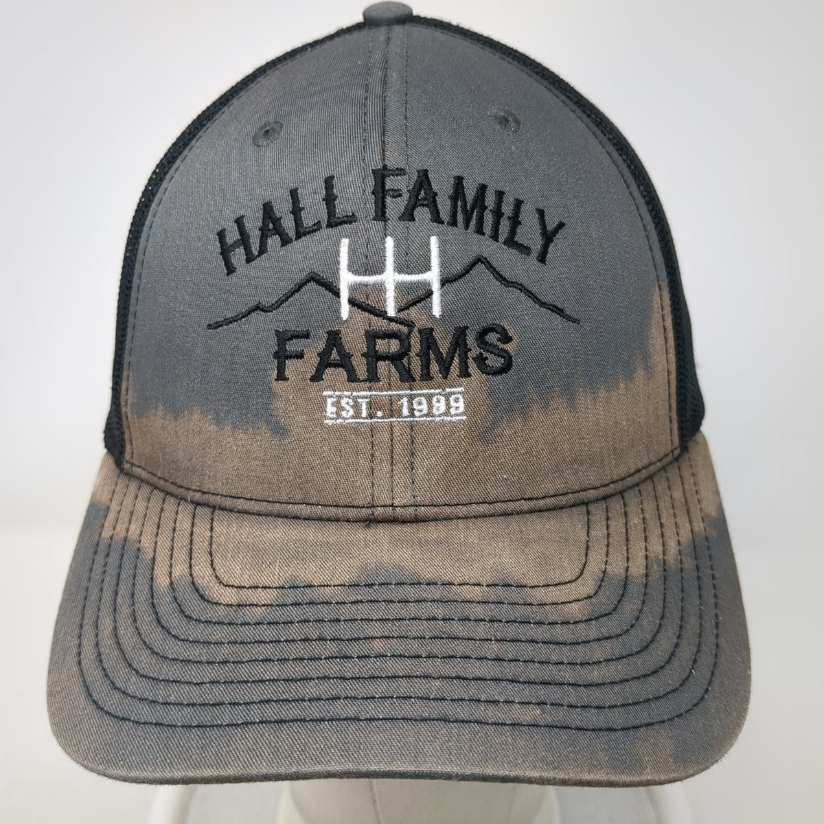 Richardson Trucker Hat Gray One Size Hall Family Farms Graphic Mesh Snapback Hat