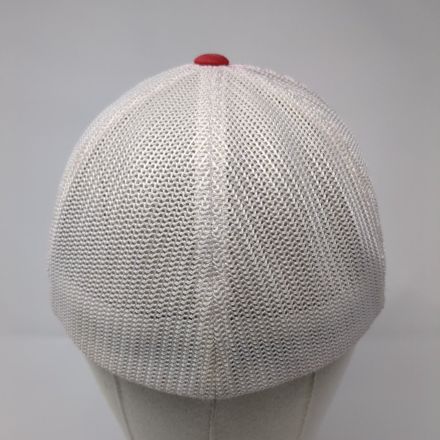 Farmboy Smokehouse Original Farm Recipes Fitted Trucker Hat Red OS Flexfit Mesh