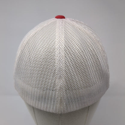 Farmboy Smokehouse Original Farm Recipes Fitted Trucker Hat Red OS Flexfit Mesh