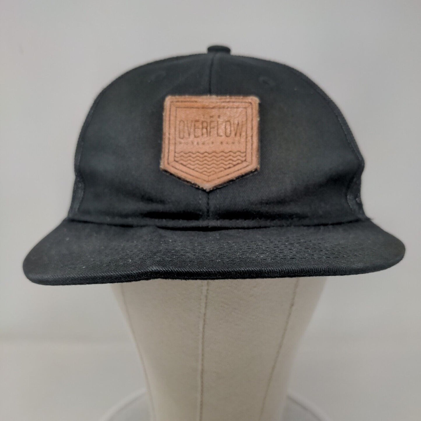 The Overflow Worship Band Snapback Trucker Hat Black One Size Mesh Back