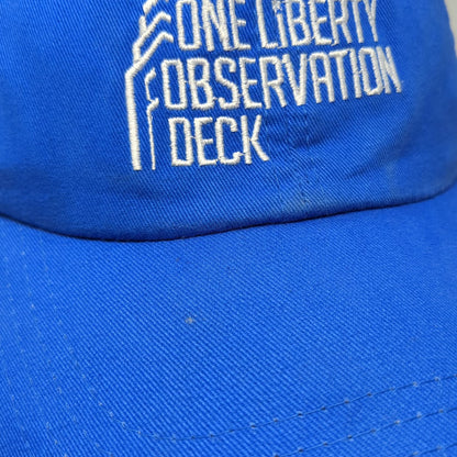 One Liberty Observation Deck Blue One Size Baseball Cap Hat Strapback Cotton