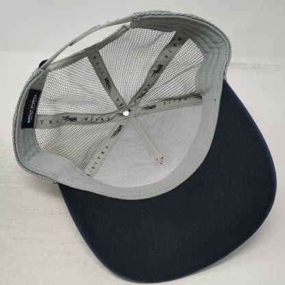 Sitka Trucker Hat Blue One Size Snapback Mesh Mid Profile Embroidered Logo