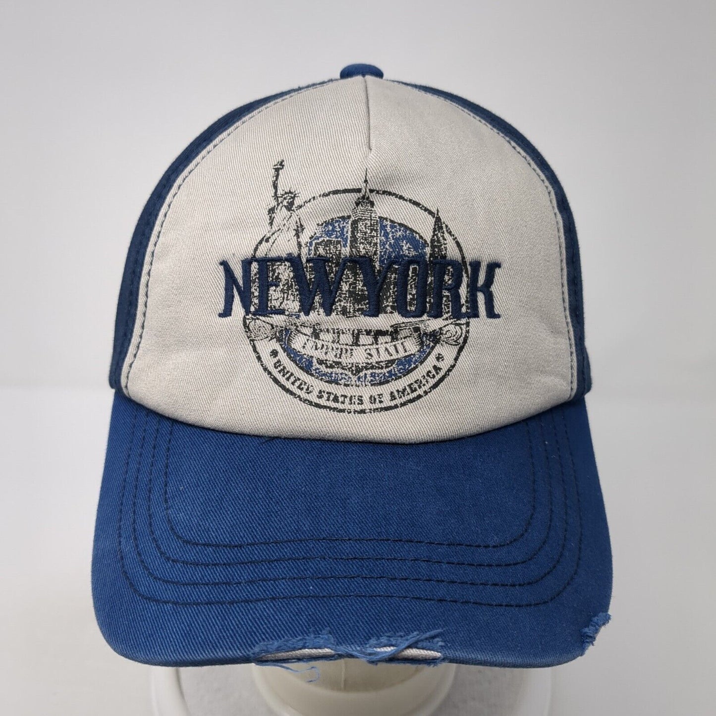 New York United States of America Strapback Baseball Cap Blue OS Adjustable