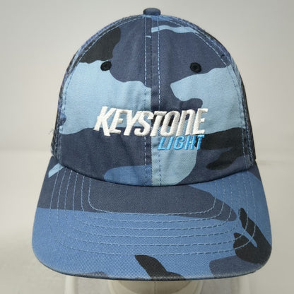 hook & gauntlet Baseball Cap Blue One Size Keystone Light Beer Camo Mesh Hat