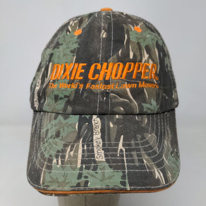 Hit Wear Men's Strapback Camo Hat Green OSFA Embroidered Dixie Chopper Logo