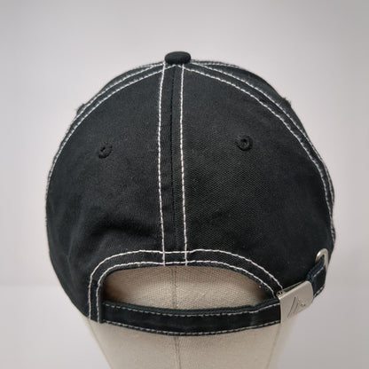 Marigold Caps Slideback Hat Black One Size Adjustable Rhinestone Distressed
