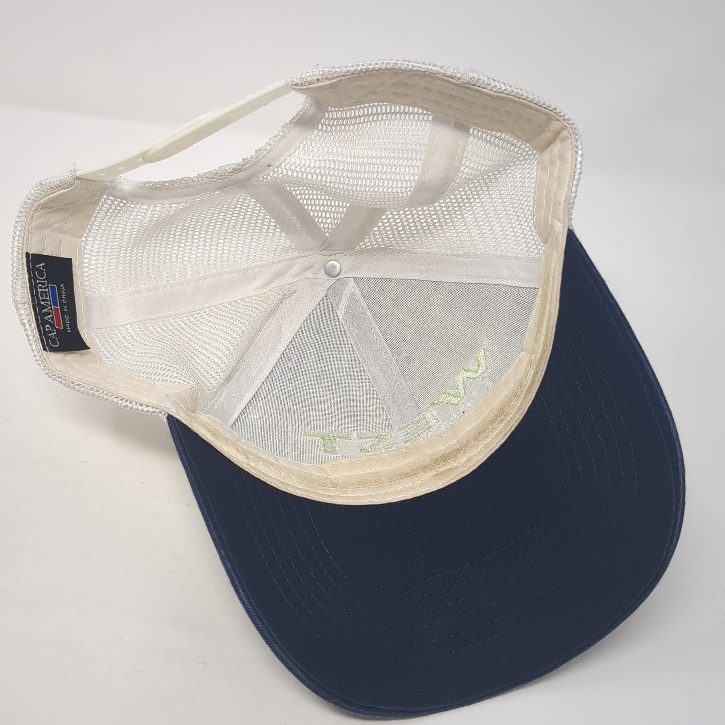 West Contracting Snapback Trucker Hat Blue OS Adjustable Mesh Back Cap America