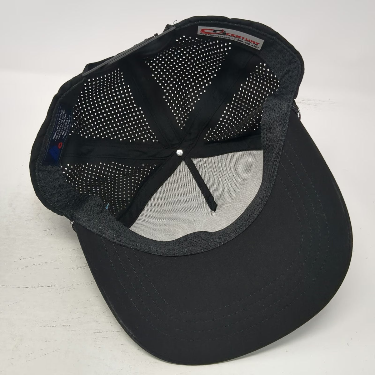 Mega Cap Trucker Hat Black One Size Sirius Satellite Radio Oklahoma Rope Patch