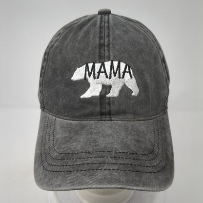 MAMA Bear Slideback Hat Gray One Size Adjustable Embroidered David And Young