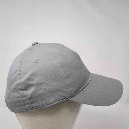 Unbranded Strapback Hat Gray One Size Adjustable Vented Holes 6 Panel Blank
